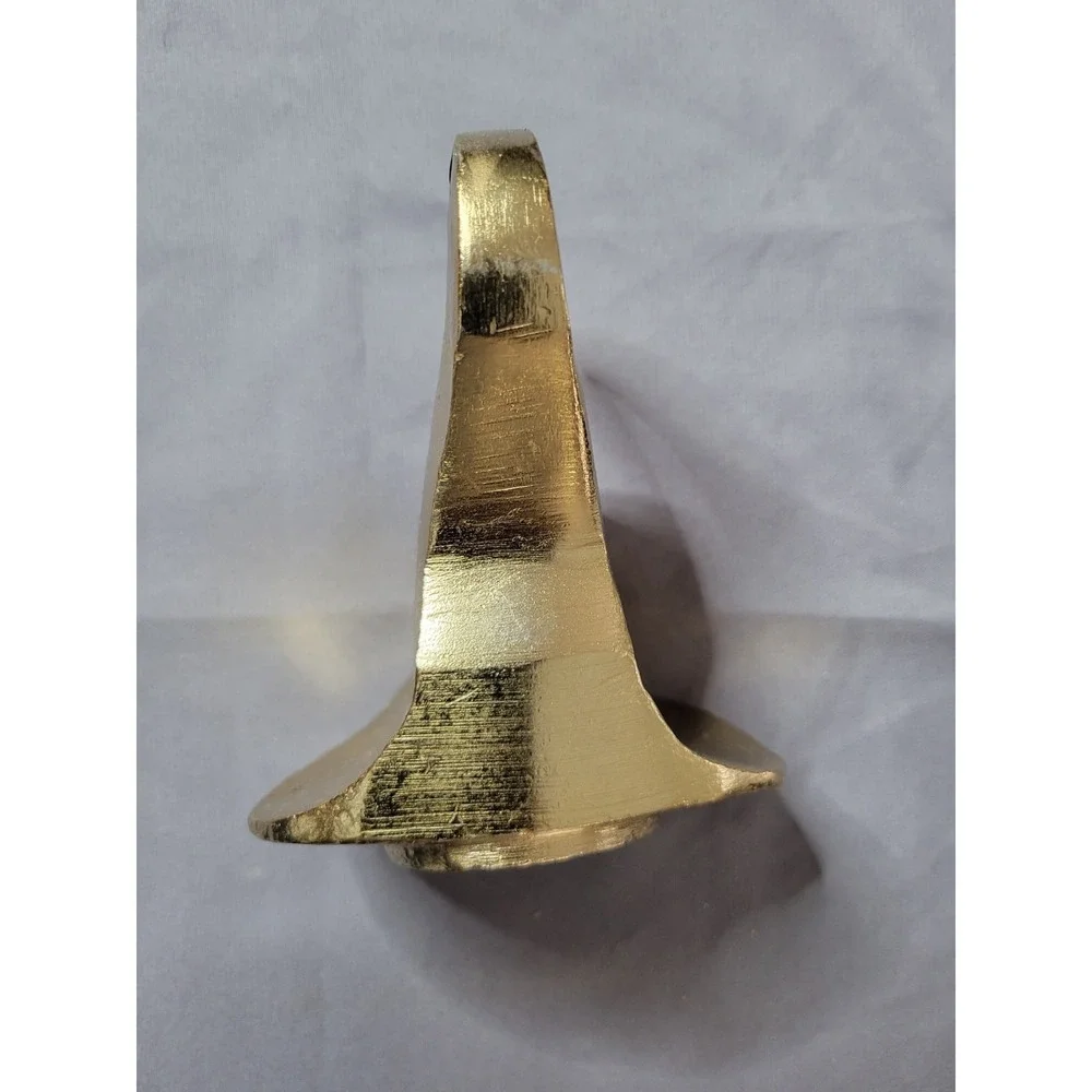 Metal Gold tone Elephant head Wall Hook Minimalist home décor